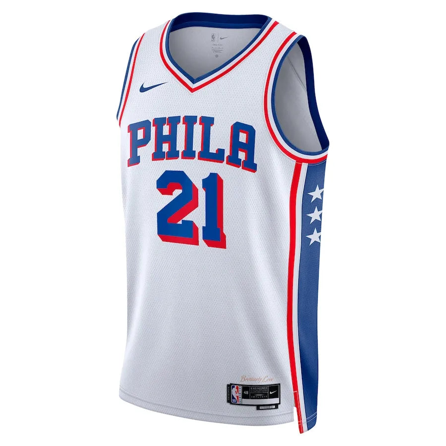Maillot Association Edition - Philadelphia 76ers - Blanc - Joel Embiid